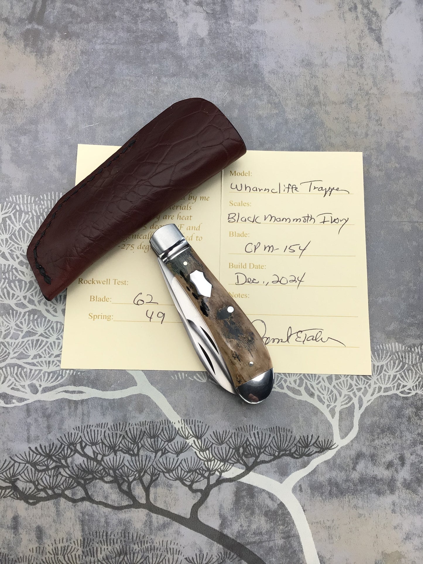 David “dr.t” Taber “Wharncliffe” Trapper with Black Mammoth Ivory Scales.