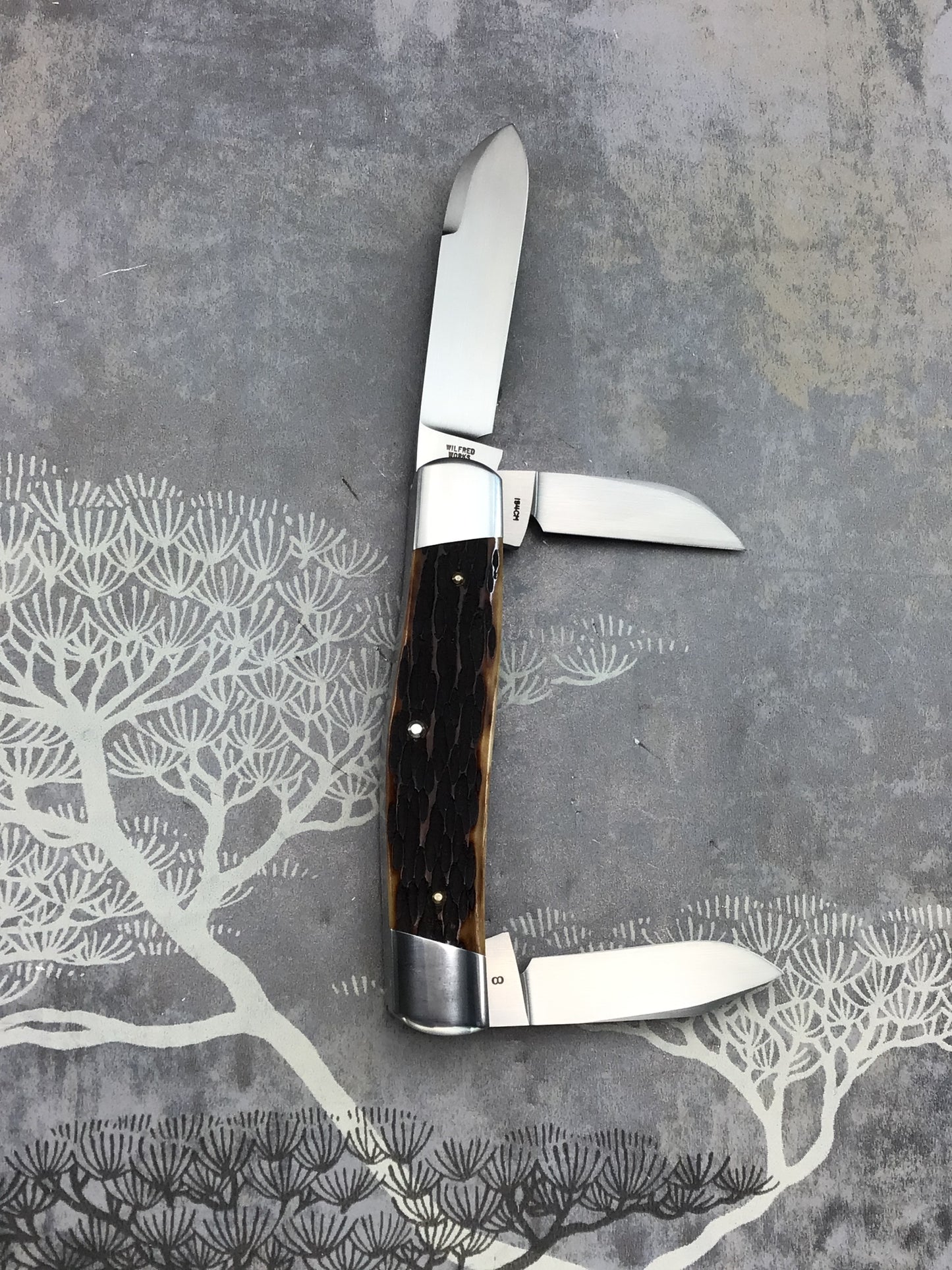 Reese Bose “Diamond Edge” Cattle Knife wit Remington Bone Scales