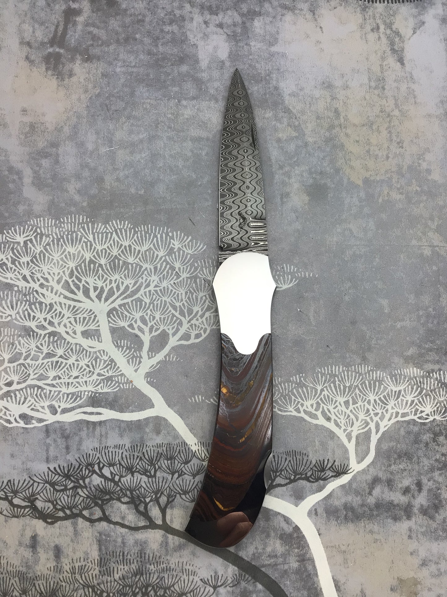 Warren Osbourne “Lockback Dagger” with Mike Norris Damascus
