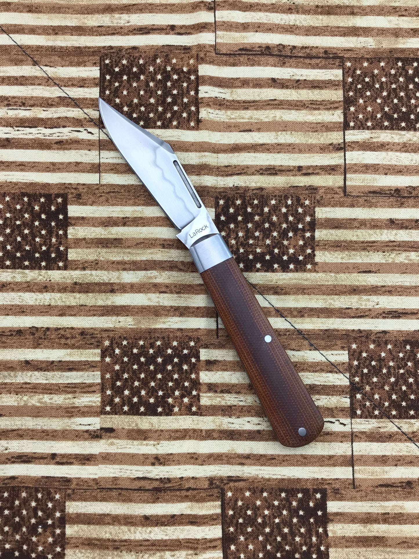 Tracy LaRock “Jack” Slipjoint with Natural Canvas Micarta Scales