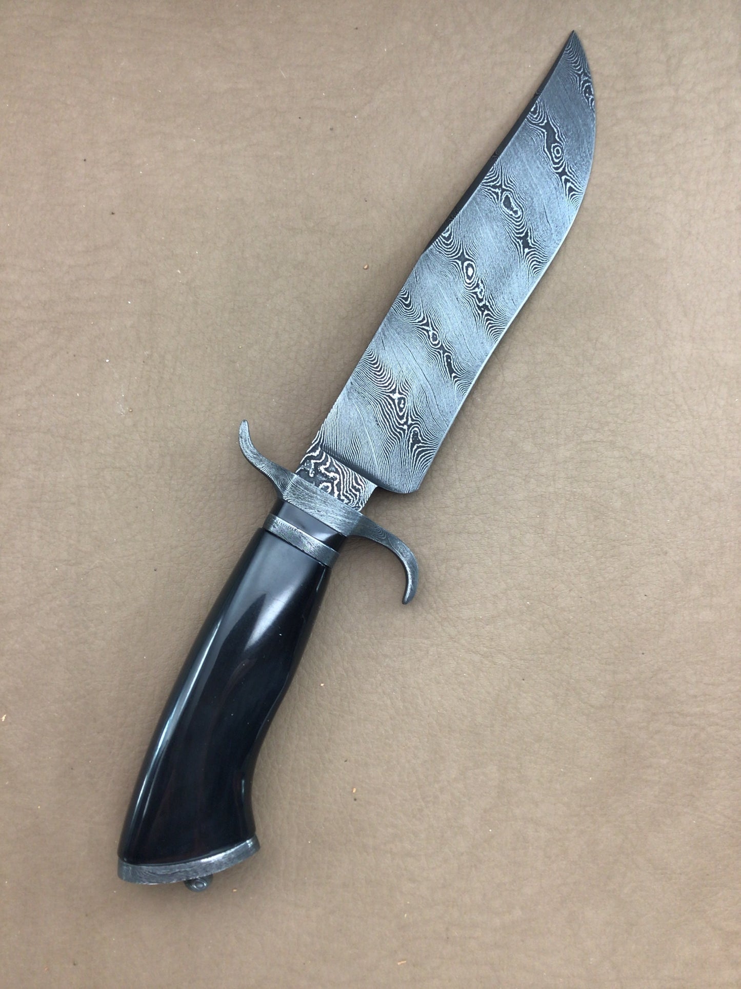 Jim Poling Damascus “Recurve Bowie”