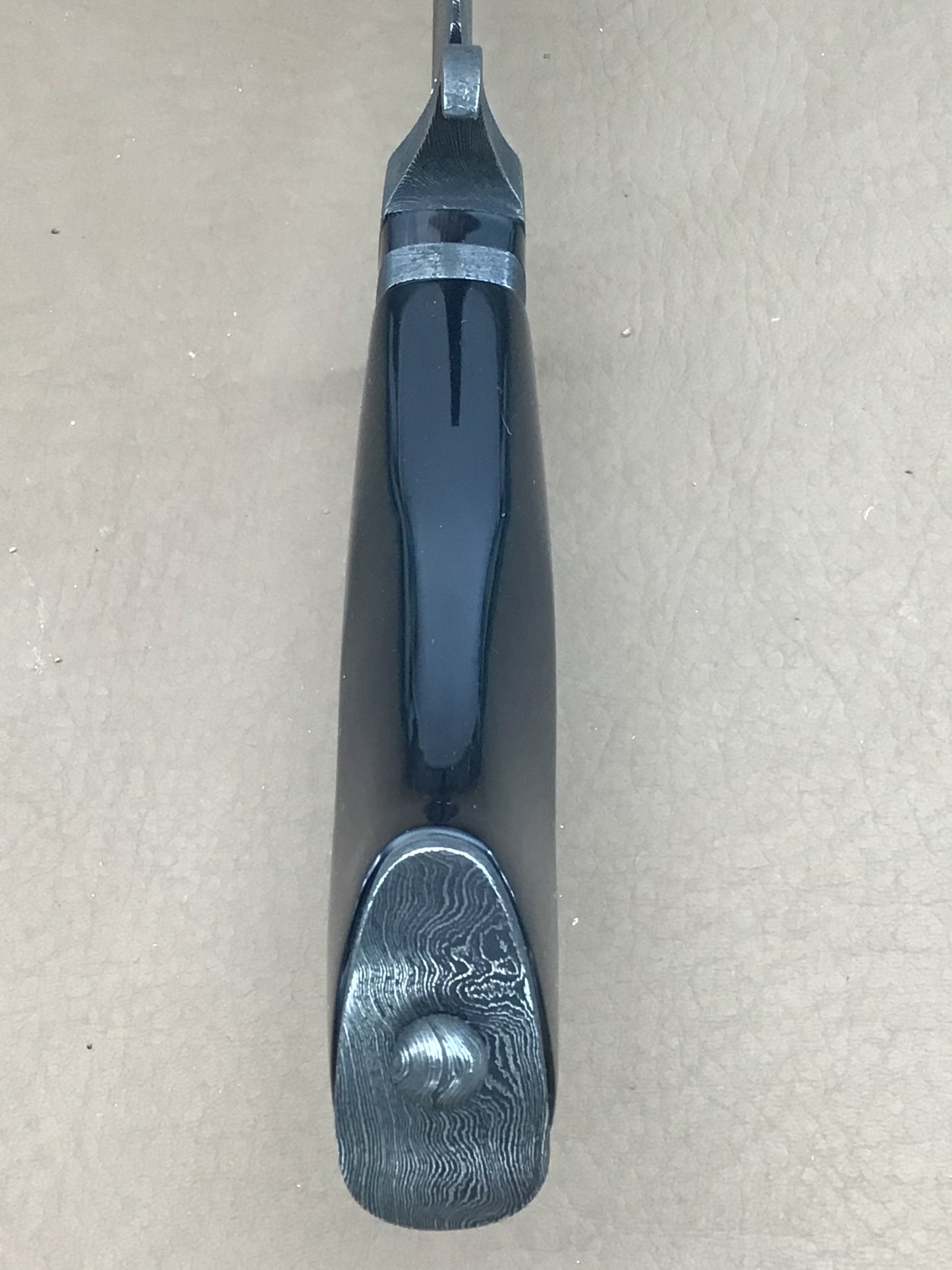 Jim Poling Damascus “Recurve Bowie”