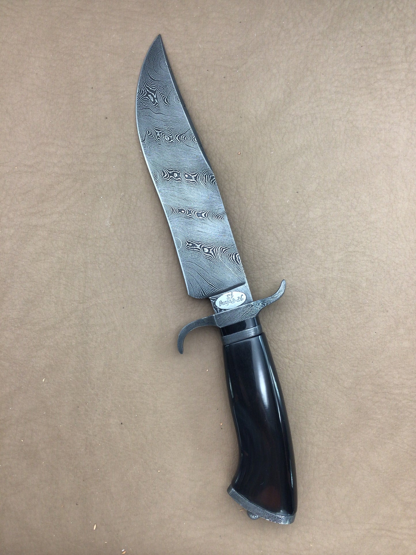 Jim Poling Damascus “Recurve Bowie”