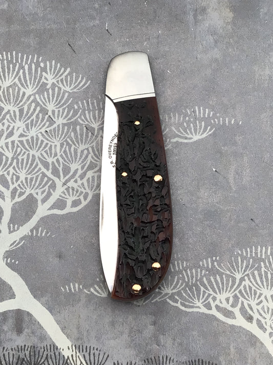 T R (Tommy) Overeynder “Model 7” Jigged Bone Slipjoint
