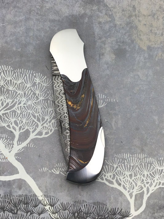 Warren Osbourne “Lockback Dagger” with Mike Norris Damascus