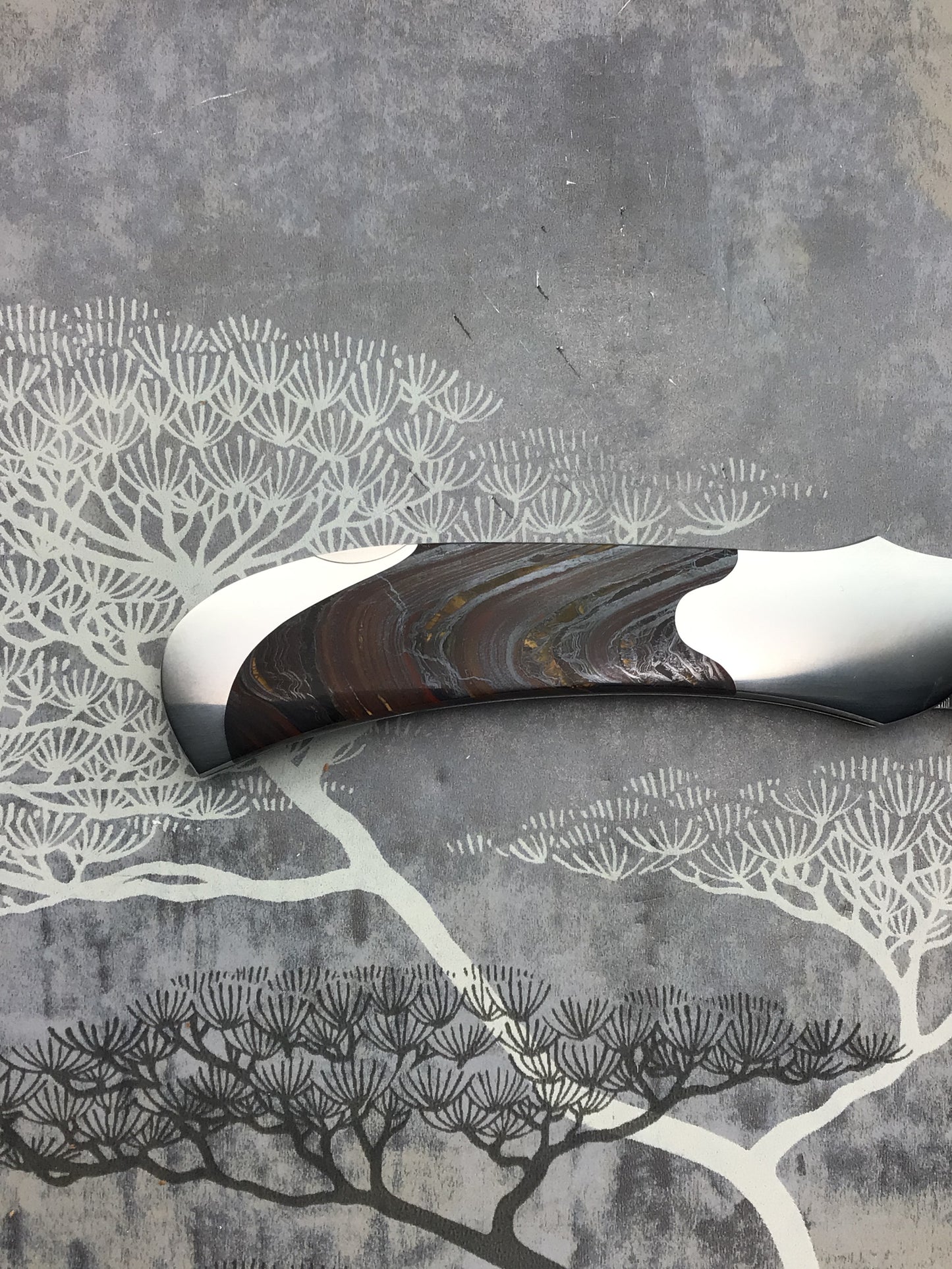 Warren Osbourne “Lockback Dagger” with Mike Norris Damascus