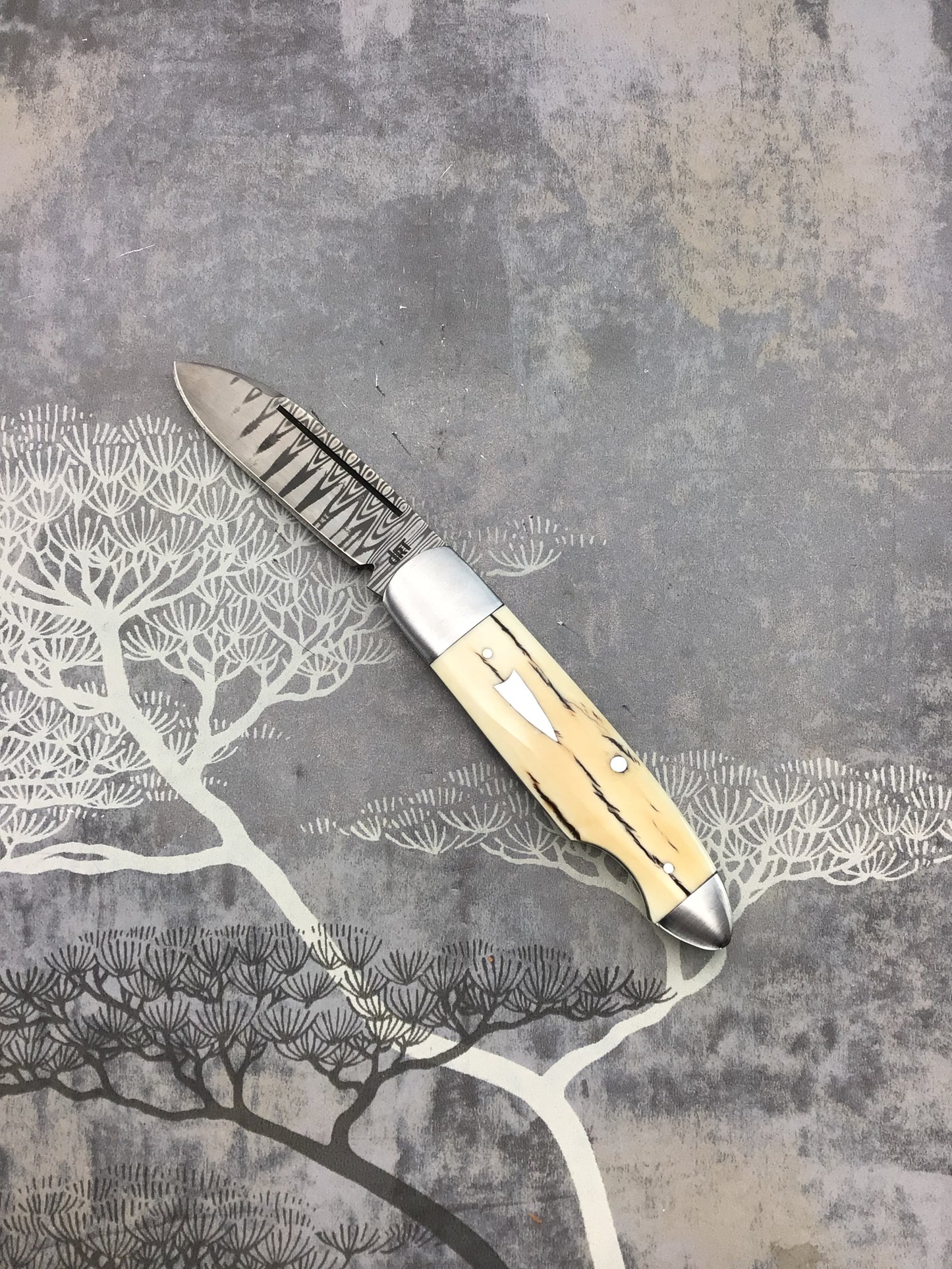 David “dr.t” Taber “ EZ Opener Jack” Slipjoint with Antique Bark E Ivory scales
