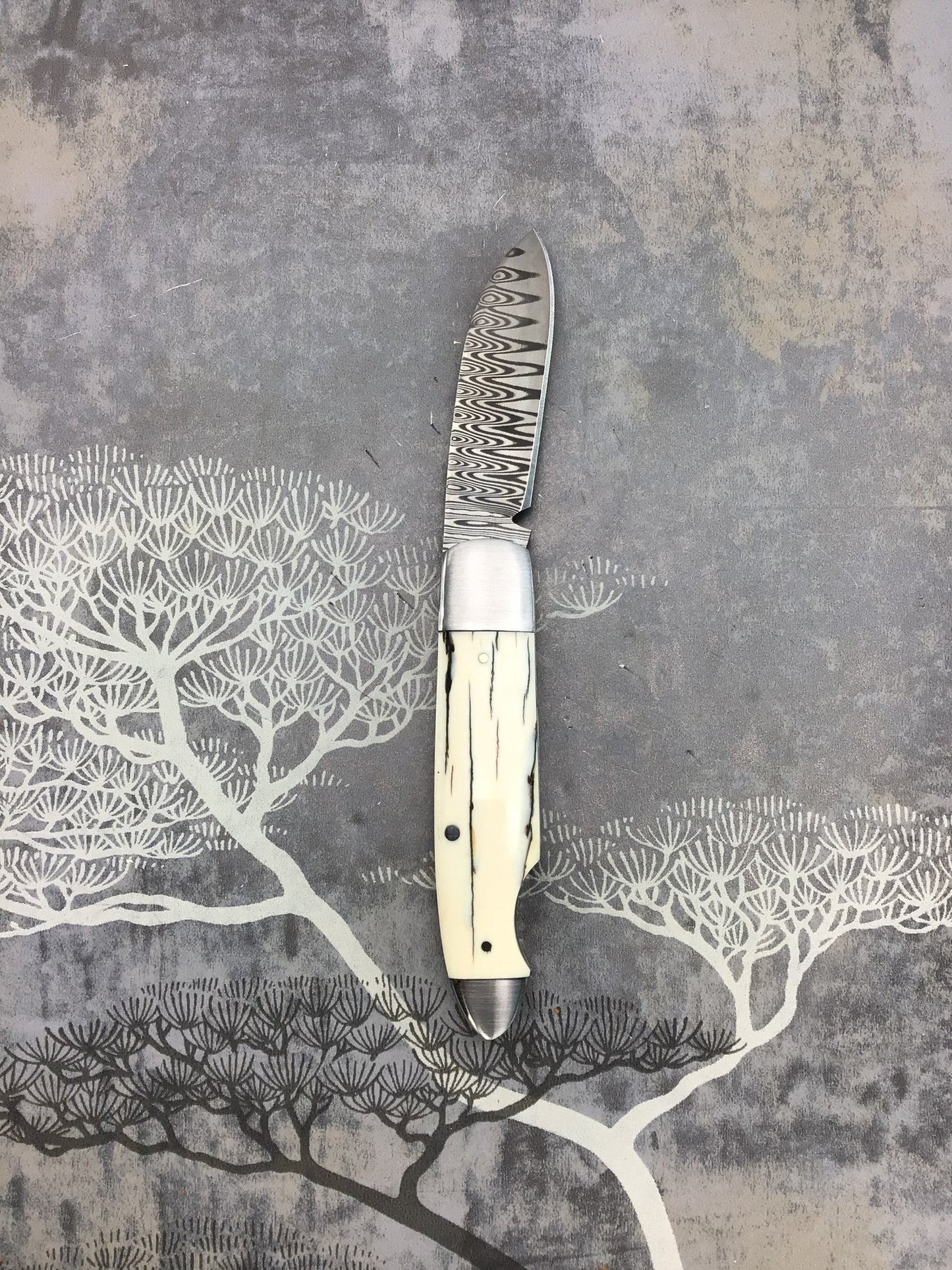 David “dr.t” Taber “ EZ Opener Jack” Slipjoint with Antique Bark E Ivory scales