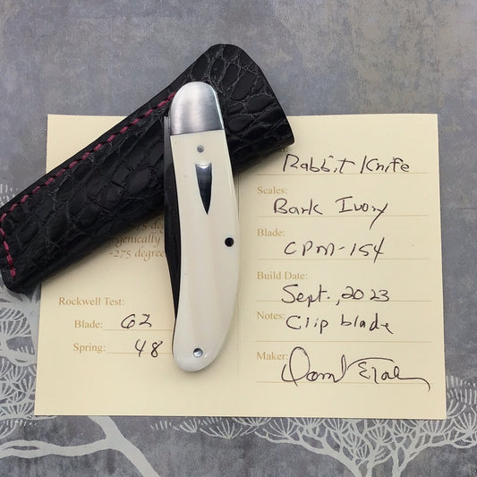 David (dr.t) Taber “Rabbit knife” a T Bose Pattern “Clip Blade”