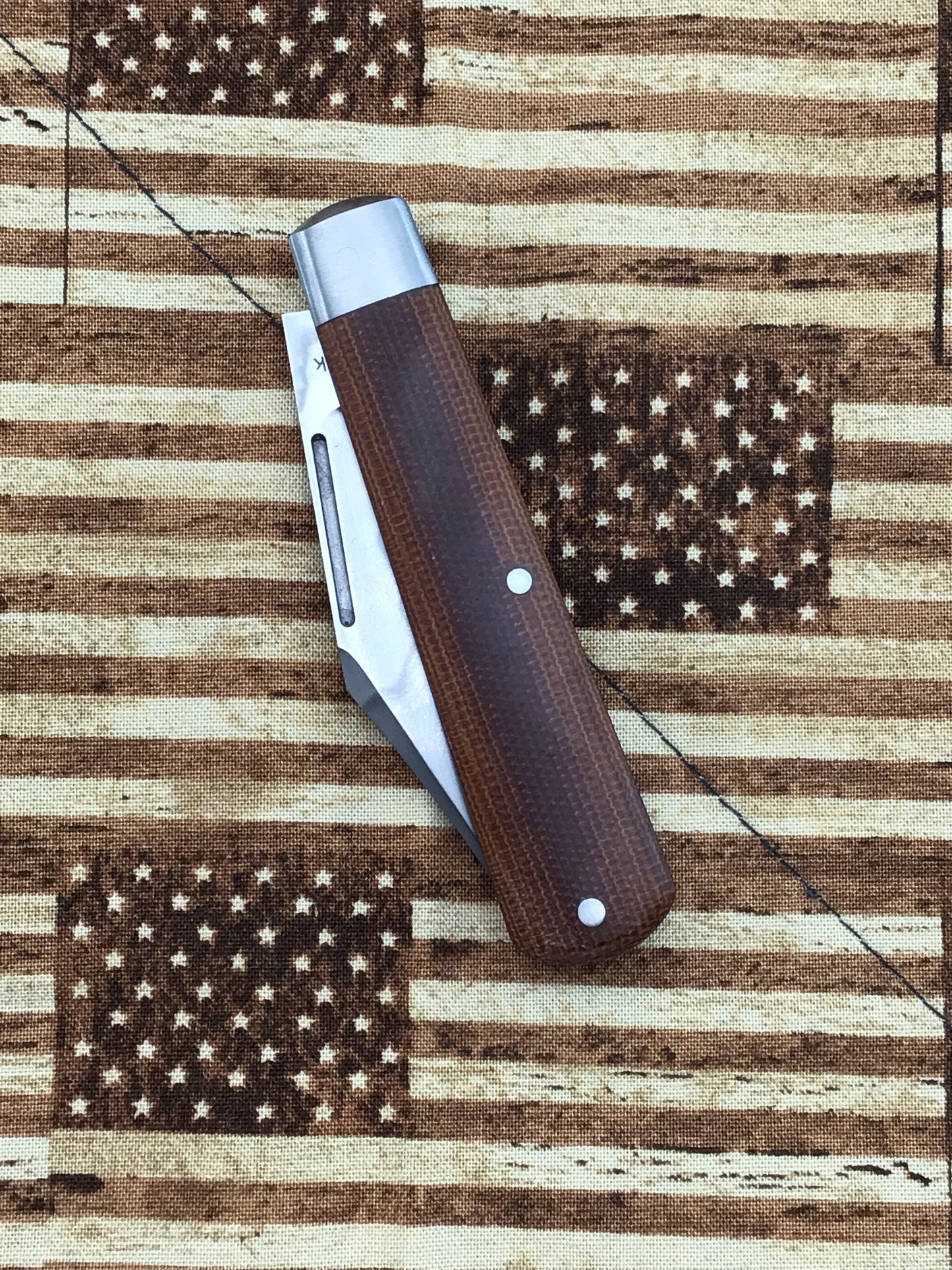 Tracy LaRock “Jack” Slipjoint with Natural Canvas Micarta Scales